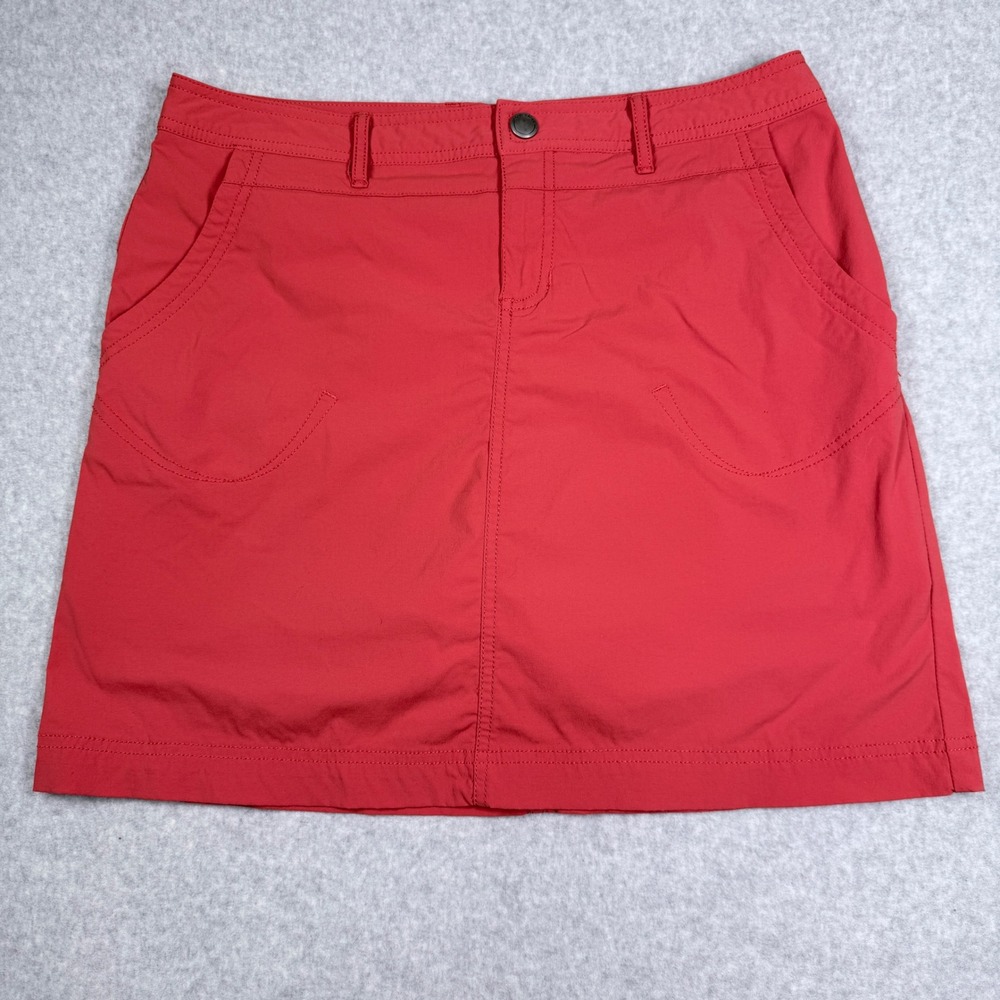 Eddie Bauer Travex Skort Women 8 Red Excellent Hiking Outdoor Active Stretch